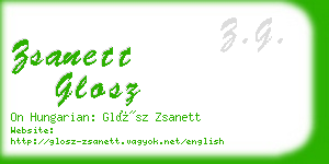zsanett glosz business card